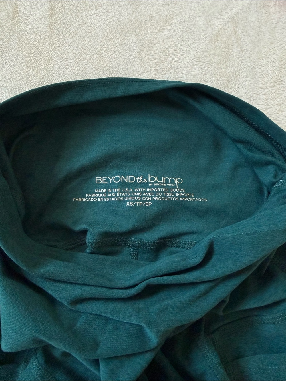 Beyond Yoga Beyond The Bump Maternity Leggings XS Teal High Waist - Picture 9 of 9